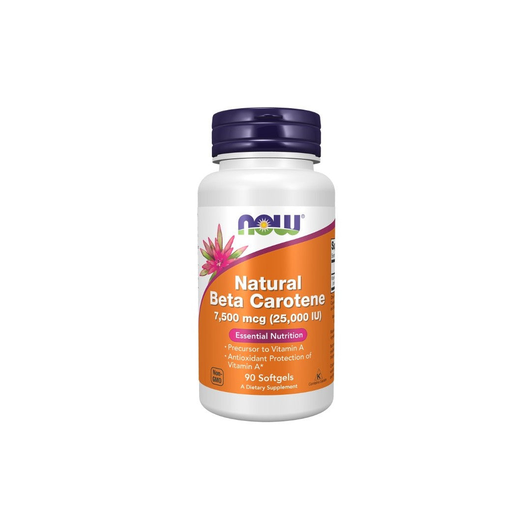 Natürliches Beta-Karotin 7500 mcg 90 Weichkapseln Now Foods